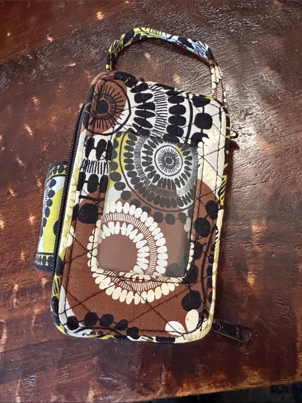 RETIRED-Vera Bradley Cocoa Moss Quilted Wristlet Wallet - Picture 4 of 4